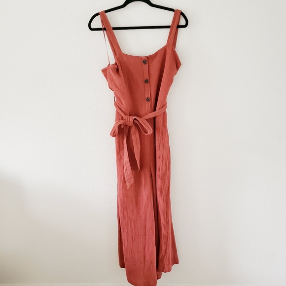rachel zoe linen belted jumpsuit